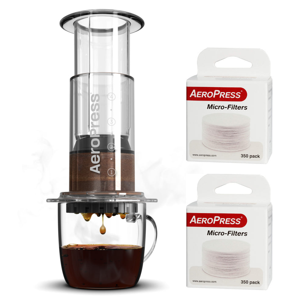 AeroPress Coffee Maker - Clear with Paper Filters