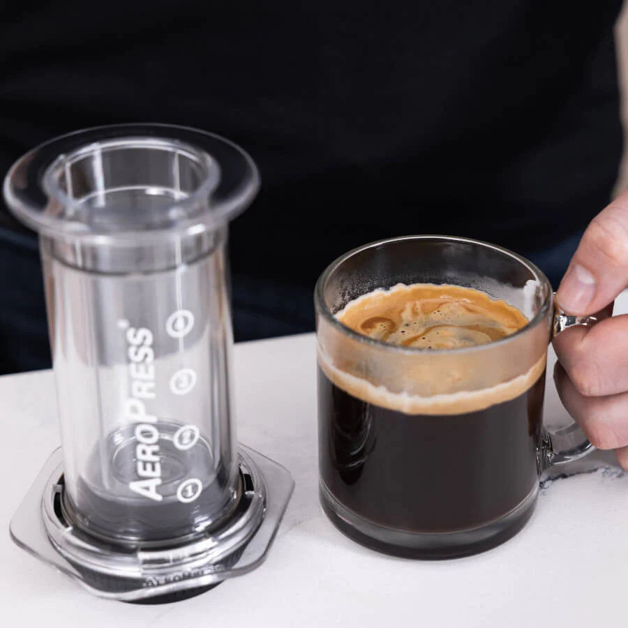 Coffee made with AeroPress Flow Control Filter Cap