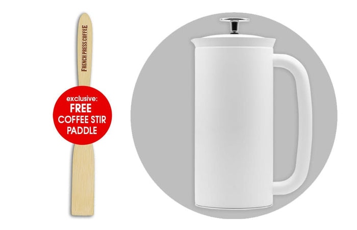 Espro P7 - Stainless Steel, Double Wall, White, 32 oz. (EXCLUSIVE: Free Coffee Stir Paddle)