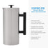 Coffee Press - Espro P6 - Stainless Steel, Double Wall Insulation, Double Coffee Micro-Filter, 32 Oz., (EXCLUSIVE: Free Coffee Stir Paddle)