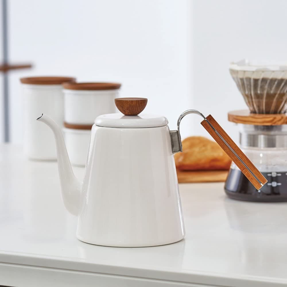 Hario Bona Drip Coffee Kettle, White