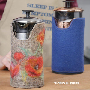 Keep Your Coffee Warm - Wool Cover For Your French Press Coffee Maker