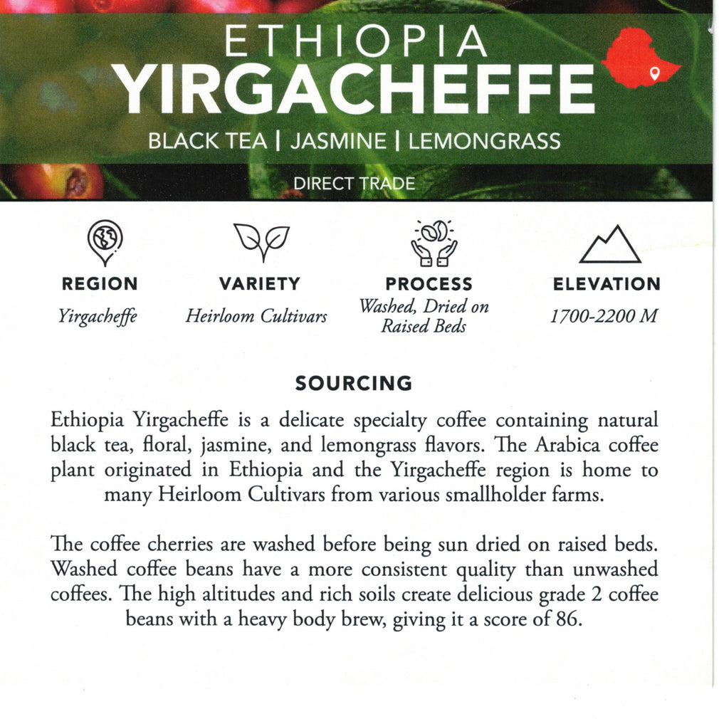 Ethiopia Yirgacheffe Green Coffee Beans