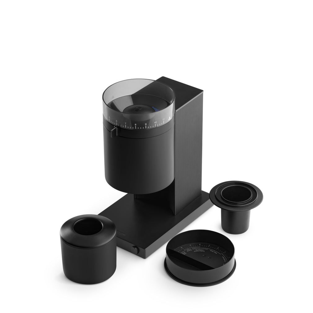 Opus Conical Burr Grinder Matte Black All Components