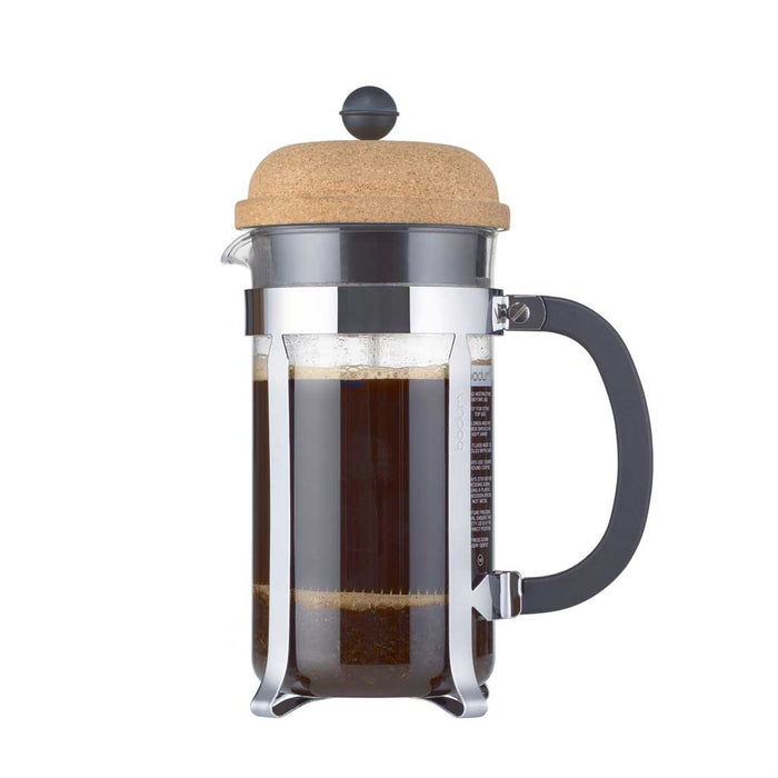 Bodum Chambord French Press, Cork Top Lid, 8 cup (EXCLUSIVE Bamboo Stirring Paddle Set)