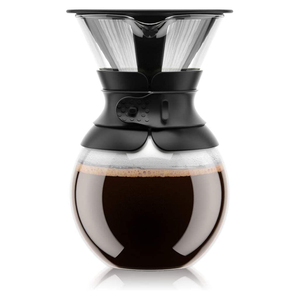 Bodum 34oz Pour Over Coffee Dripper w/ Reusable Stainless Steel Filter,  Brown, Cork