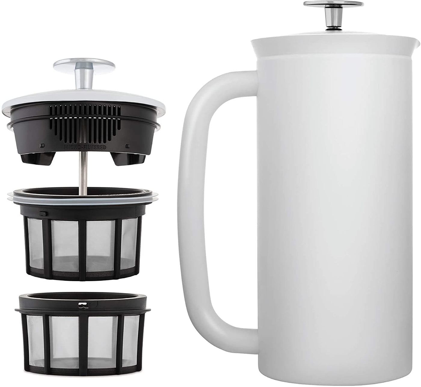 Espro P7 French Press, Stainless Steel, Double Wall, White, 32