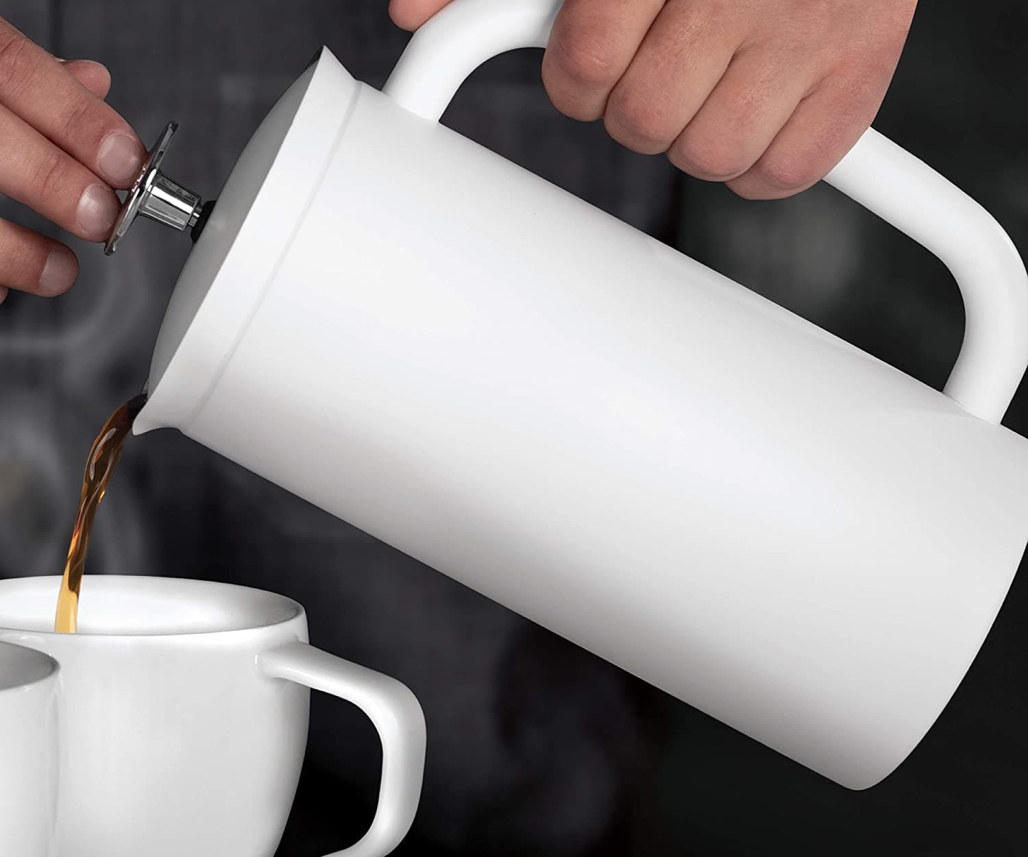 Espro P7 - Stainless Steel, Double Wall, White, 32 oz. Coffee