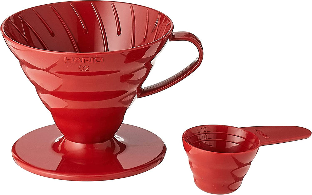 Hario V60 Dripper, Red, Plastic, 02