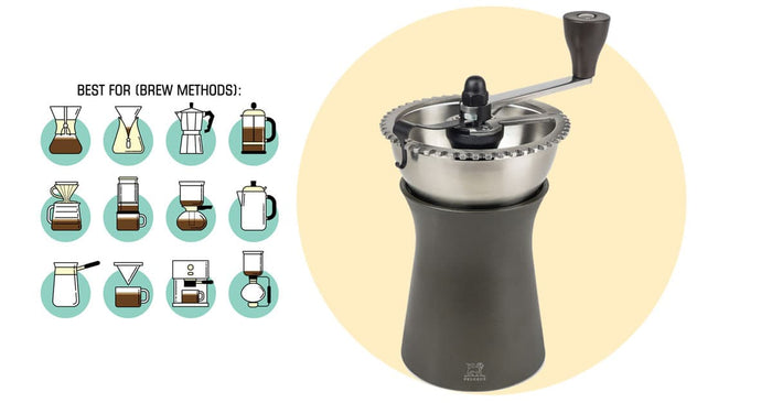 Peugeot Kronos Hand Coffee Grinder, 43 grind settings (great grind range from Aeropress to French Press)