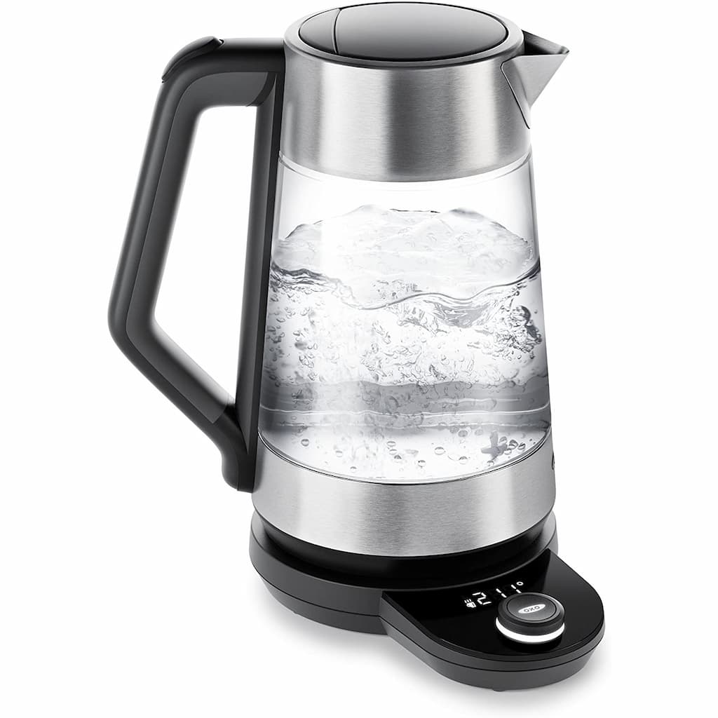 OXO Brew Cordless Glass Electric Kettle - 1.75 L & Brew Stainless Steel  French Press Coffee Maker – 32oz