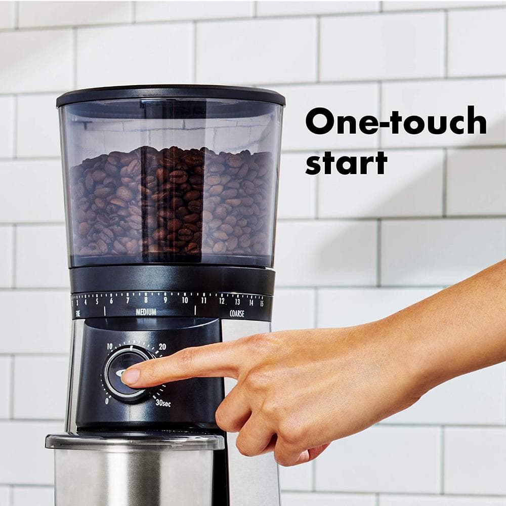 Our review of the OXO BREW Conical Burr Coffee Grinder with Scale