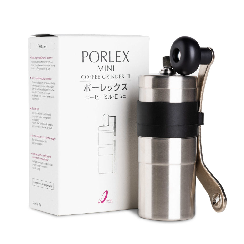 Porlex Mini Grinder ii, Portable Hand Grinder, Ceramic Burrs