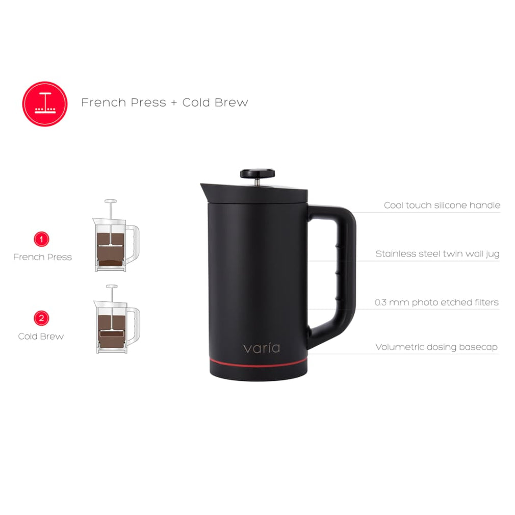 Varia 3-in-1 Coffee Brewer, French Press