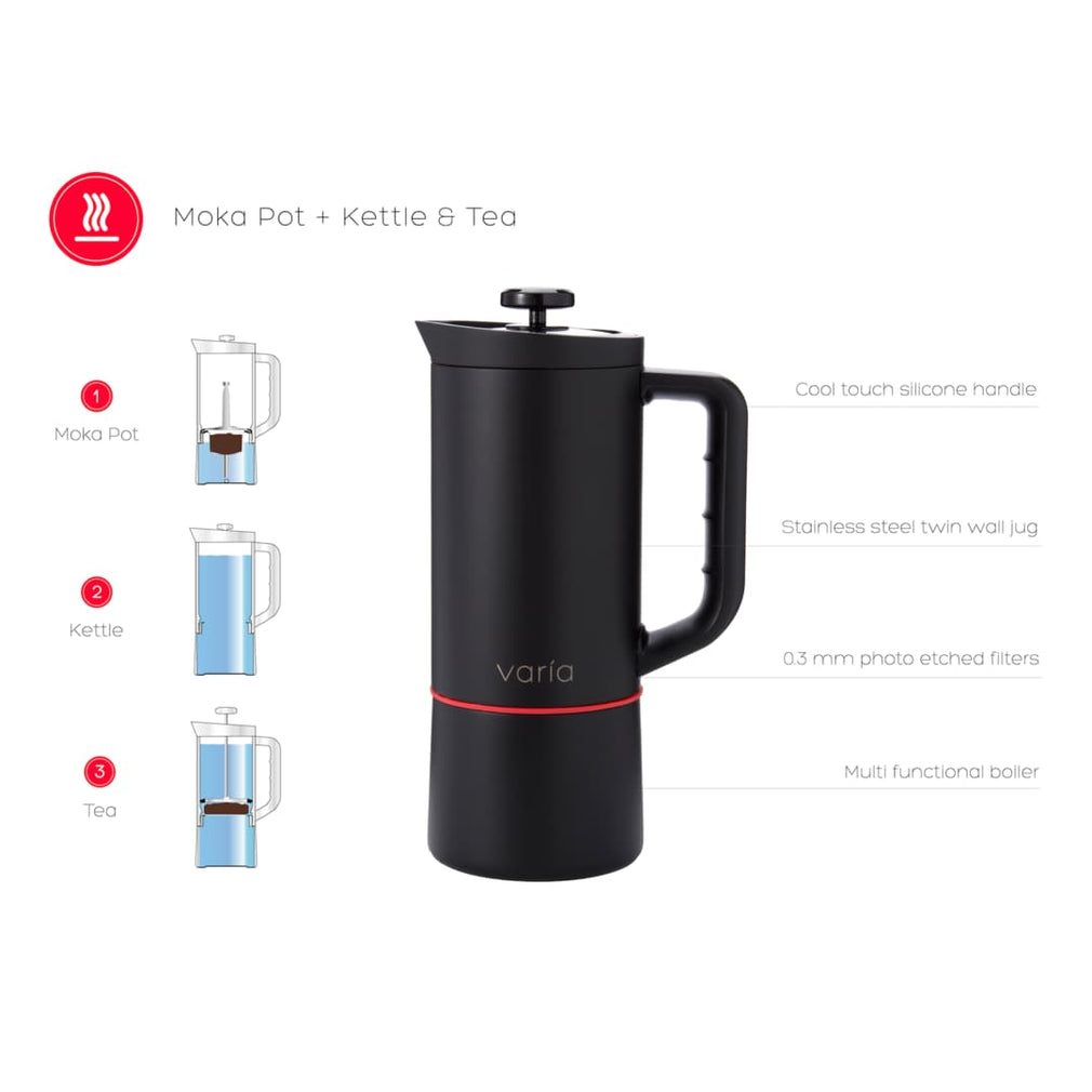 Varia 3-in-1 Coffee Brewer, Kettle + Tea Maker