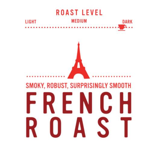 French Roast, Dark Roast, Whole Bean Coffee, Red Rock Roasters, 12 oz