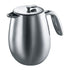 Coffee Press - Bodum Columbia French Press Coffee Maker, Stainless Steel, Thermal, Double Wall (EXCLUSIVE Bamboo Stirring Paddle Set)