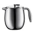 Coffee Press - Bodum Columbia French Press Coffee Maker, Stainless Steel, Thermal, Double Wall (EXCLUSIVE Bamboo Stirring Paddle Set)
