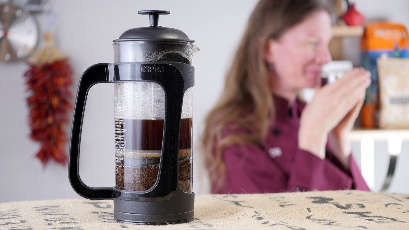 Simple French Press Coffee Pot Stainless Steel Glass Coffee Maker