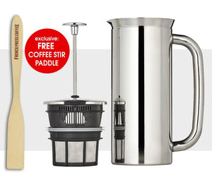 French Press Coffee Maker Double Wall Stainless Steel 1L – We Fill