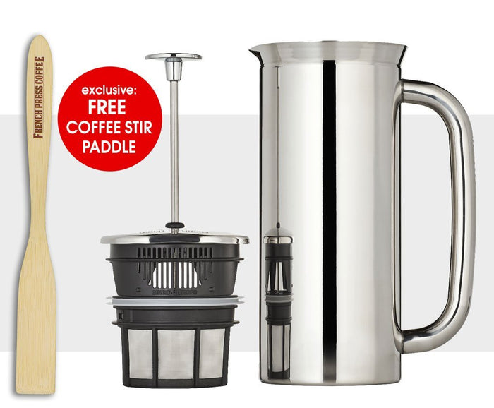 Espro Press P7 - Stainless Steel, Double Wall, Micro Coffee Filter (EXCLUSIVE: Free Coffee Stir Paddle)