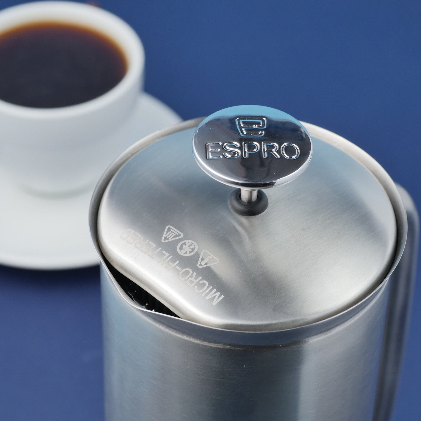 Espro Press P7 - Stainless Steel, Double Wall, Micro Coffee Filter  (EXCLUSIVE: Free Coffee Stir Paddle)