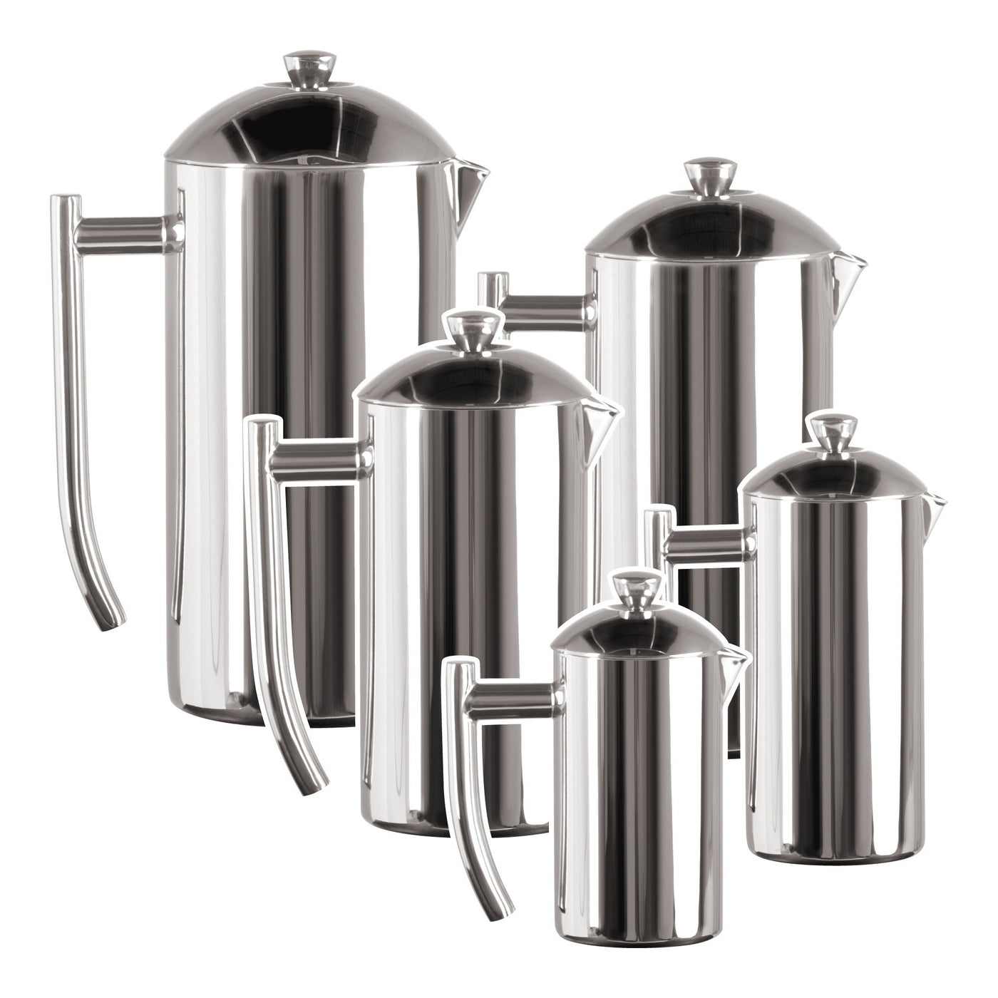 Bodum Columbia Double-Wall Stainless Steel French Press Coffee Maker, Silver, 17 oz