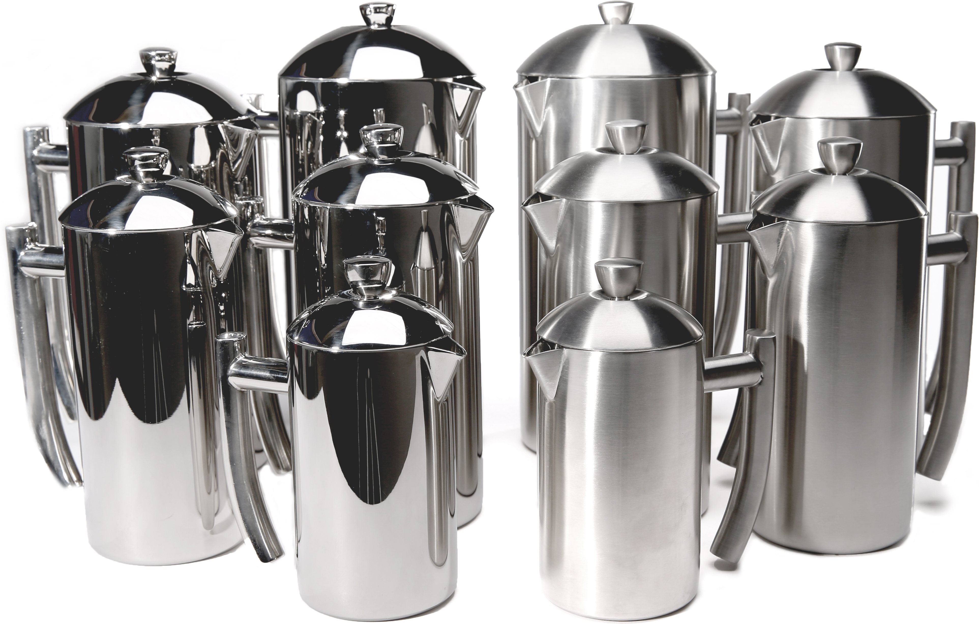 Coffee Press - Frieling USA Double Wall Stainless Steel French Press Coffee Maker With Dual Screen (EXCLUSIVE HOME BARISTA BUNDLE)