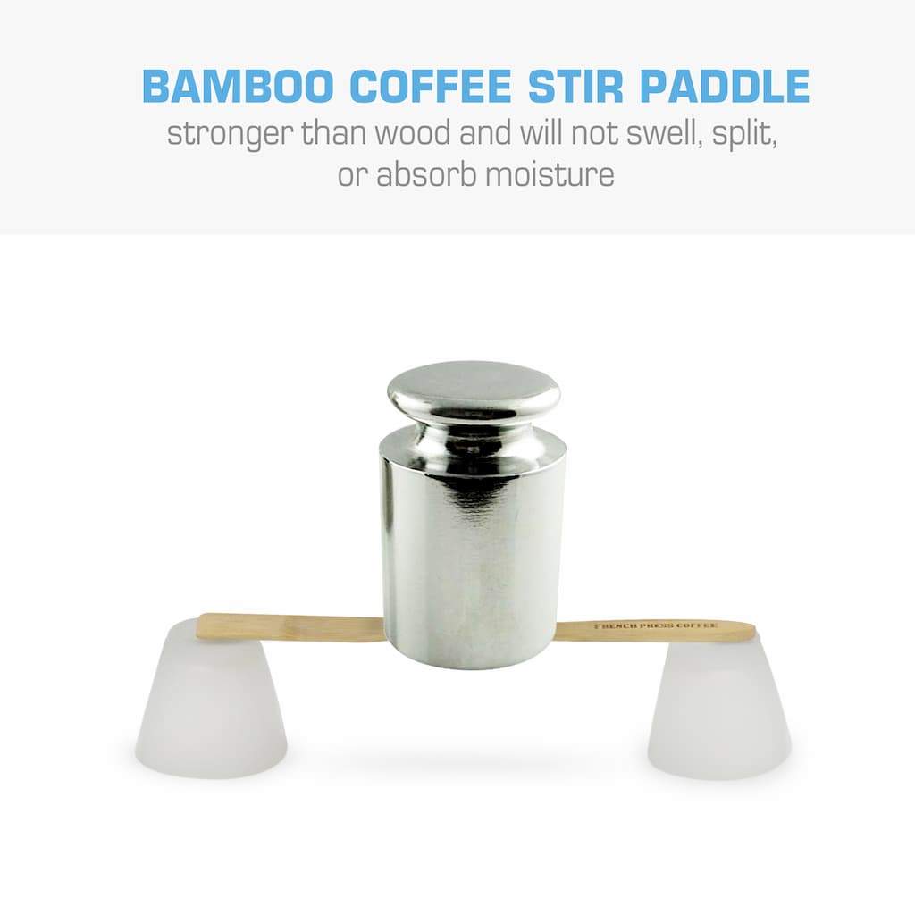 Utensils - Bamboo Coffee Paddle For Stirring And Emptying Coffee In A French Press, Syphon, Cold Brew, Chemex
