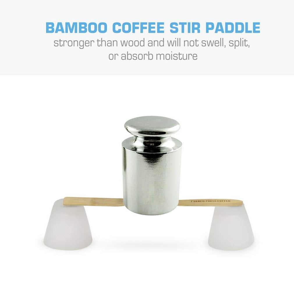Utensils - Bamboo Coffee Paddle For Stirring And Emptying Coffee In A French Press, Syphon, Cold Brew, Chemex